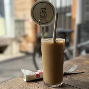Iced latte.