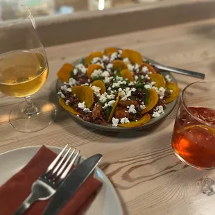 Fabulous orange wine and barley salad