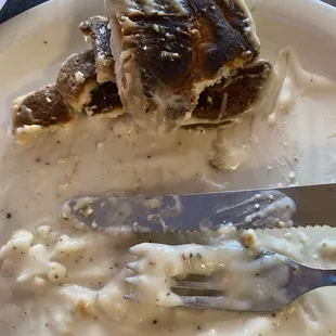 Seriously. We've eaten here consistently, every weekend. The last two weekends this is what my biscuits have looked like on the bottom.