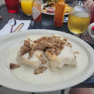 Full order of biscuits and gravy