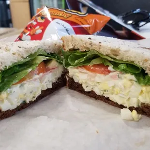Egg salad on rye