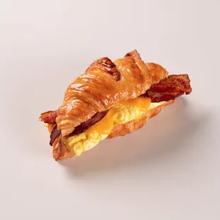 Breakfast sandwich with croissant