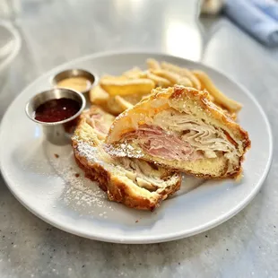 Battered &amp; Fried Monte Cristo Sandwich ($21) Disney joy in a bite :)