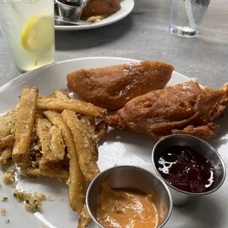 Battered & Fried Triple Cheese Monte Cristo Sandwich