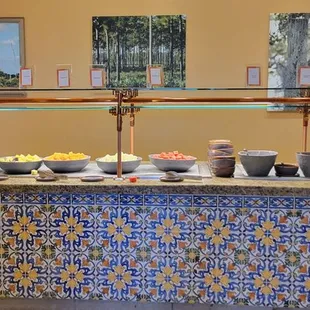 Bagel bar and fresh fruit