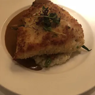Three Onion Crusted Sea Bass