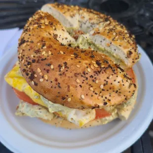 Everything bagel the add ons are the Italian.