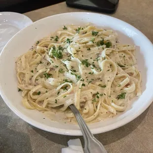 Carbonara, heavy dish and large portion, definitely shareable!