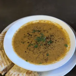 Bowl of Red lentil soup
