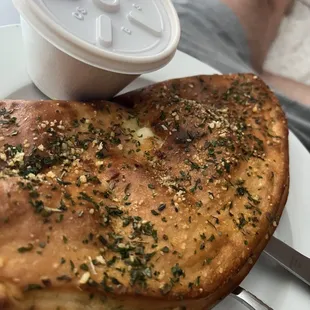 Dry overly seasoned Cheese Calzone