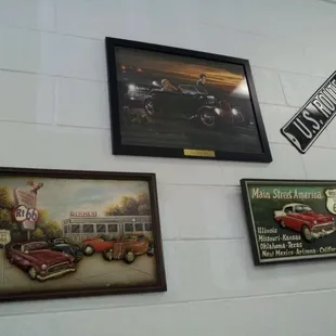 a number of signs on a wall