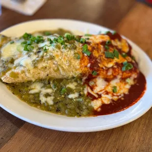 Chorizo burrito Xmas style