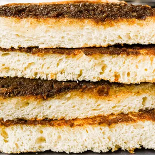a stack of toasted sandwiches
