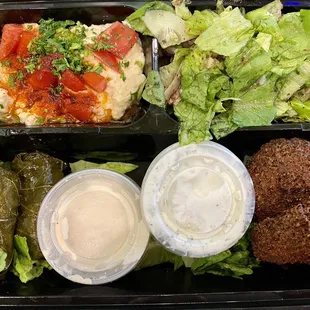 The Vegetarian Plate: four selections of veggies!