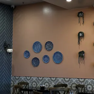 plates on the wall