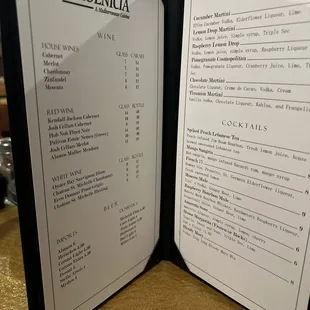 Drink Menu