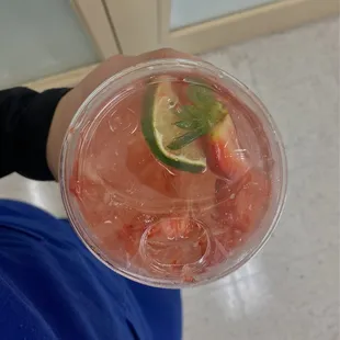 Strawberry like margarita mocktail
