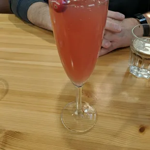 Orange cranberry mimosa