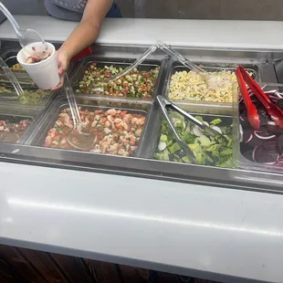 Ceviche, Radish and other greens