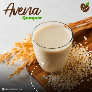 a glass of oatmeal milk