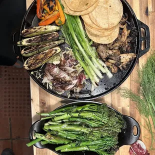 Olihongo, calabacitas, and other veggies