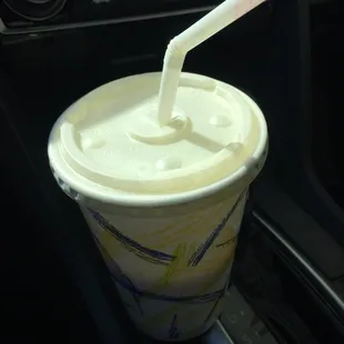 This is a mango shake, $4.35+ I&apos;m not very impressed by the size they used a cup compared to a small and it&apos;s very average in flavor.