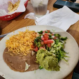 a plate of mexican food