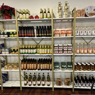 shelves of food and condiments