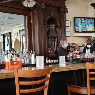 customers at the bar