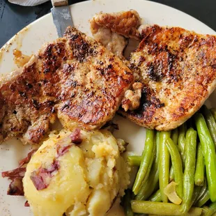pork chop entrée