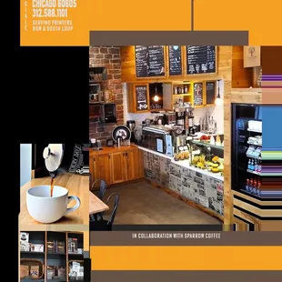 the interior of a coffee shop