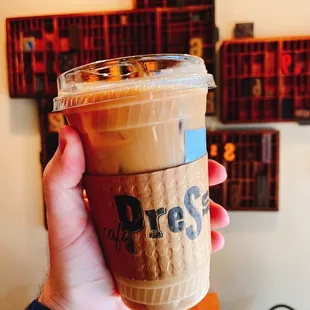 iced coffee but with a different background