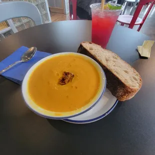 Lady of the House soup. Roasted carrot and sun dried tomato.