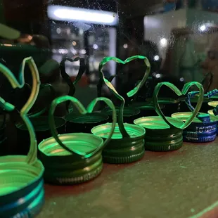 Soju cap hearts