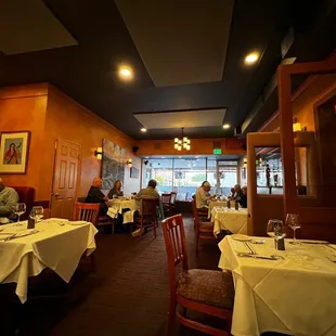 One of three dining areas to choose from.