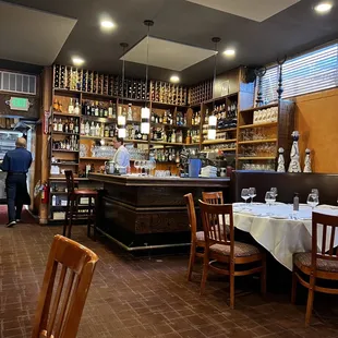 Interior corner of dining room.