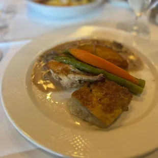 Alternate photo of pan-seared chicken breast, gratin potatoes