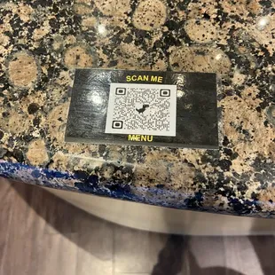 QR code for menu
