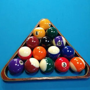 Pool balls were chipped.