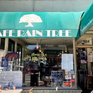 the front of the restaurant