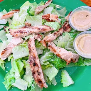 Chicken Caesar Salad --Hb didn&apos;t like it, very dry chicken.