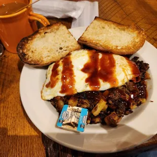 Bbq brisket breakfast hash