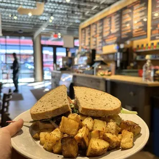 Smoked salmon sandwich