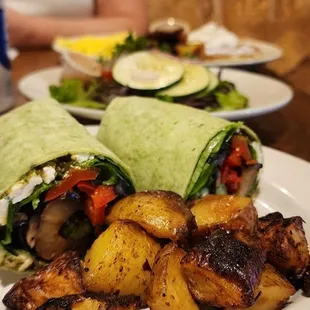 a plate of food on a table