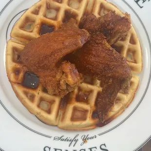 Hot Honey Chicken and Waffles