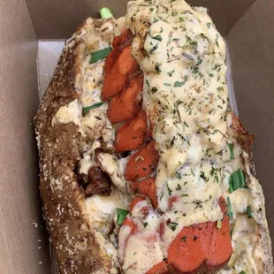 a sandwich in a box