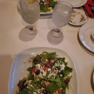 Mediterranean salad split for two