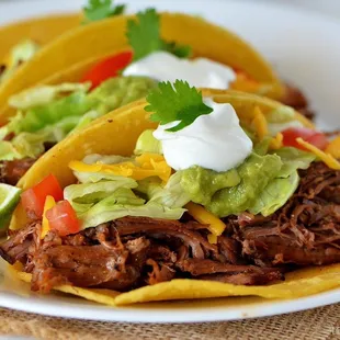Shredded beef tacos!