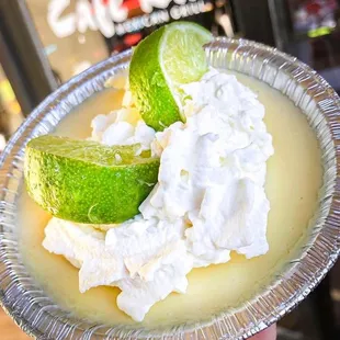 lime and whipped cream