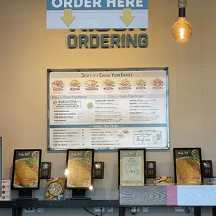 You can only use the kiosk to order